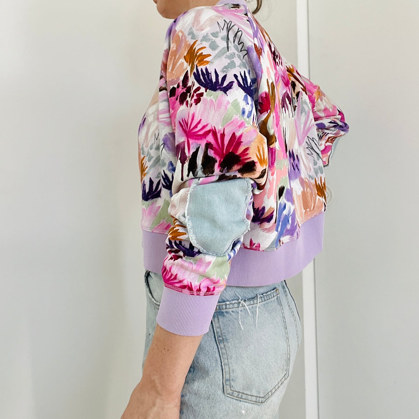 CROPPED SWEATER IN WILDFLOWER