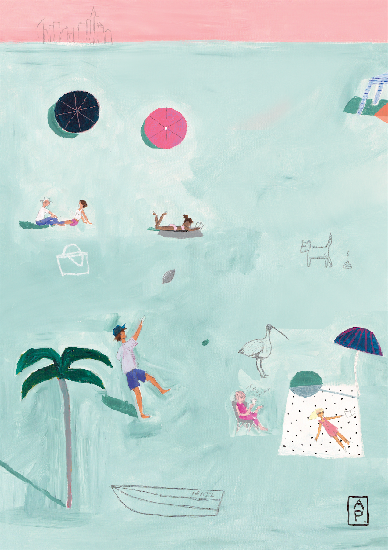 BIN CHICKEN paper print 42x60cm